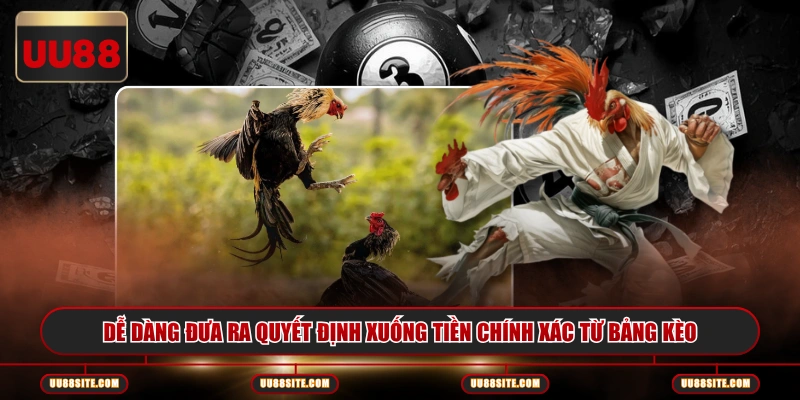 Dễ dàng đưa ra quyết định xuống tiền chính xác từ bảng kèo