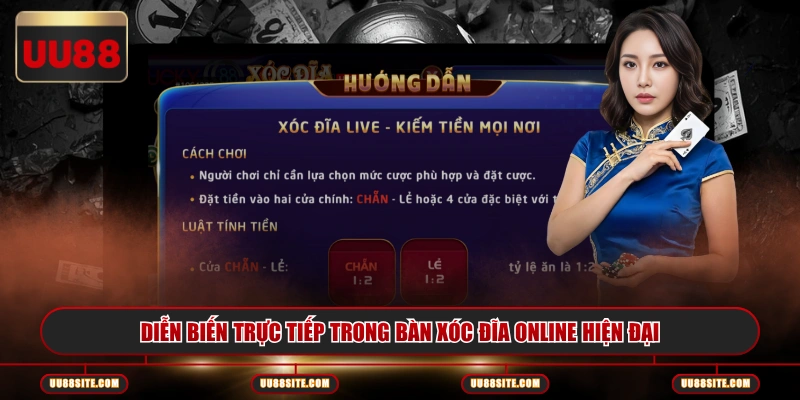 Diễn biến trực tiếp trong bàn xóc đĩa online hiện đại