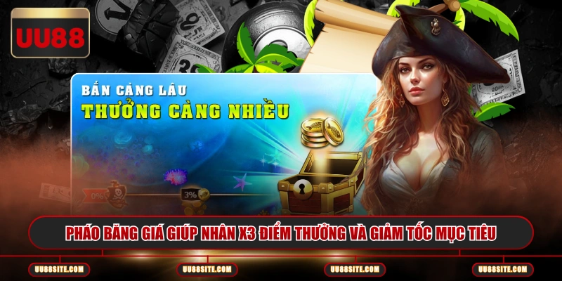 Pháo Băng Giá giúp nhân x3 điểm thưởng và giảm tốc mục tiêu